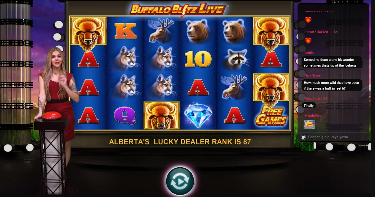 Playtech Buffalo Blitz Live Canlı Casino Oyunu